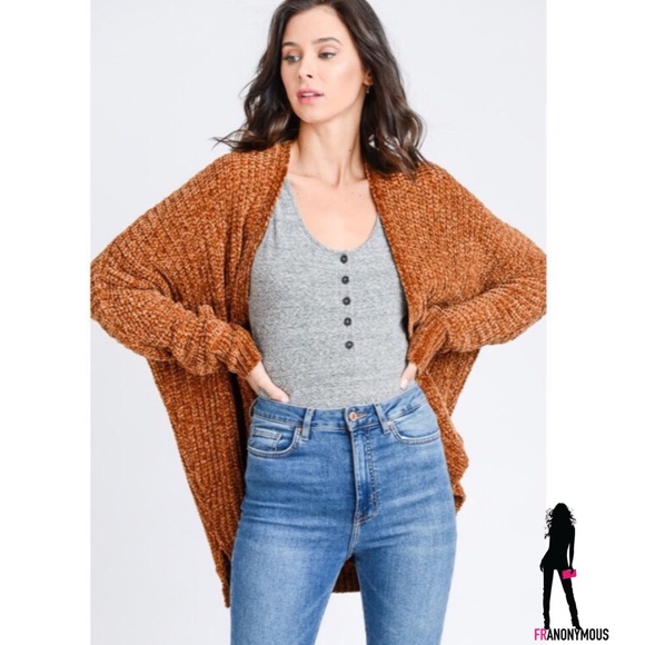 Pumpkin Spice Chenille Cardigan - Picture 3 of 6